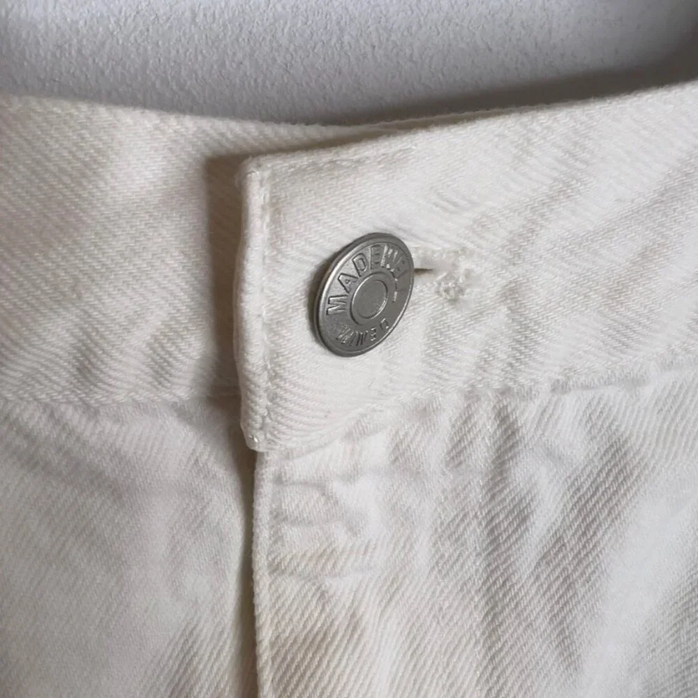 Madewell $110 The Rilee Denim Midi SKirt White Size 33 NQ802 - Picture 4 of 10